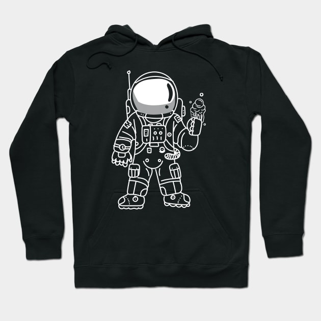 Astronaut  ice cream Hoodie by Vin Zzep